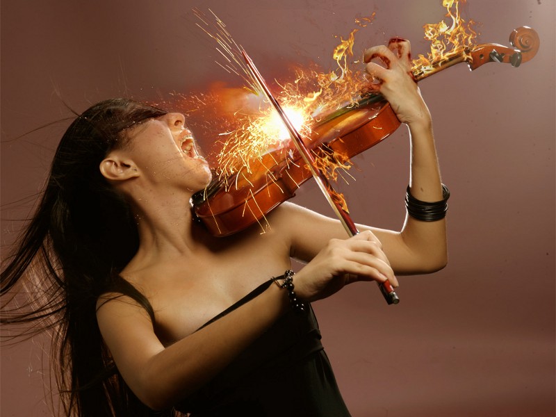 Passionate violinist