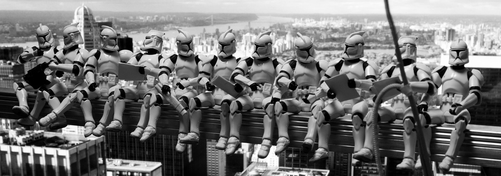 Troopers atop a Skyscraper