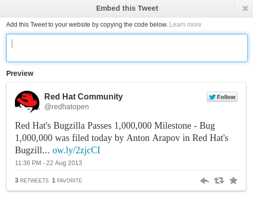 "Tweet Embed Bug"